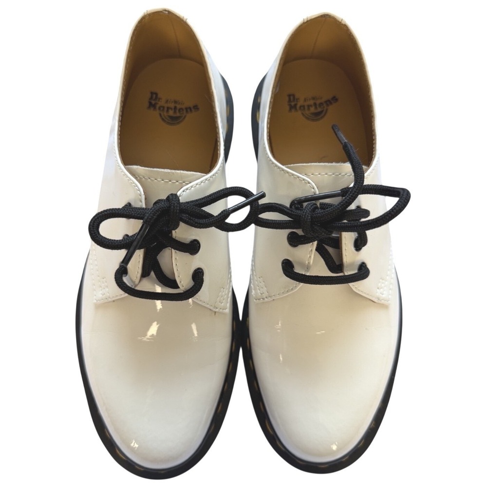NEW Dr Doc Martens 1461 Quad Leather LaceUp Derby Oxford Shoe White Women Size